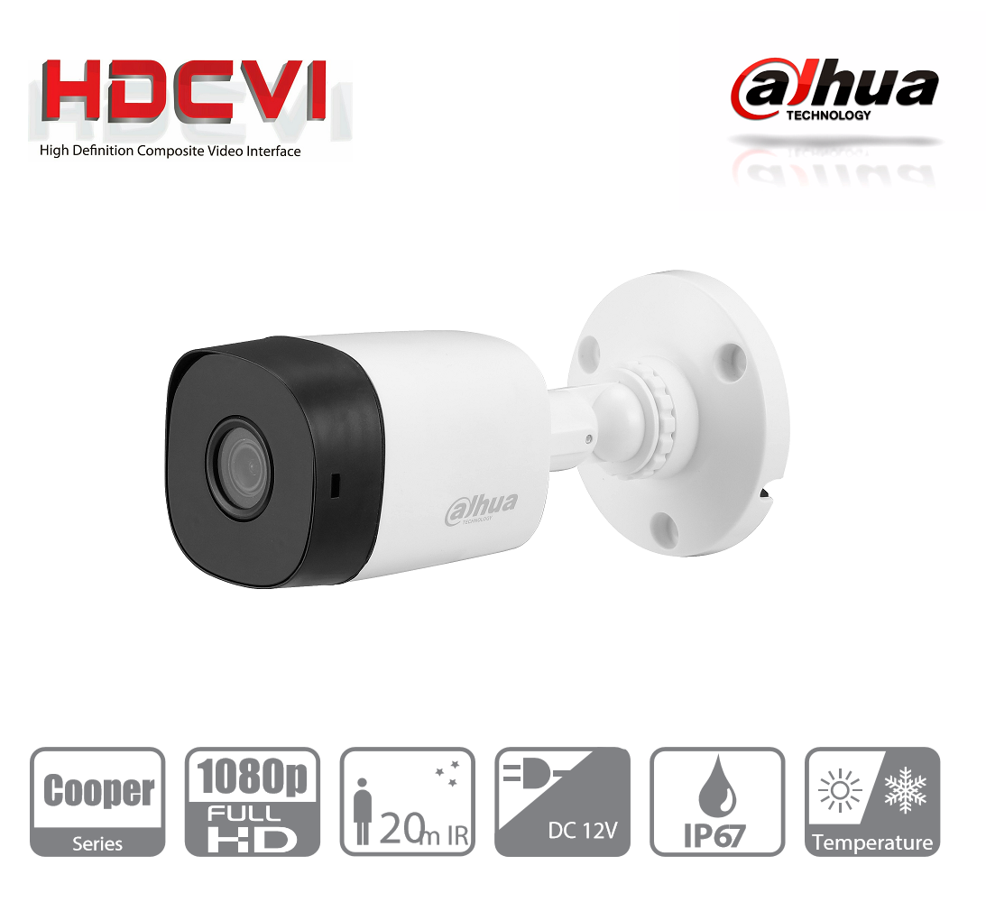 DAHUA COOPER B1A21 CAMARA BULLET HDCVI 1080P 720P LENTE 3 6MM SMART